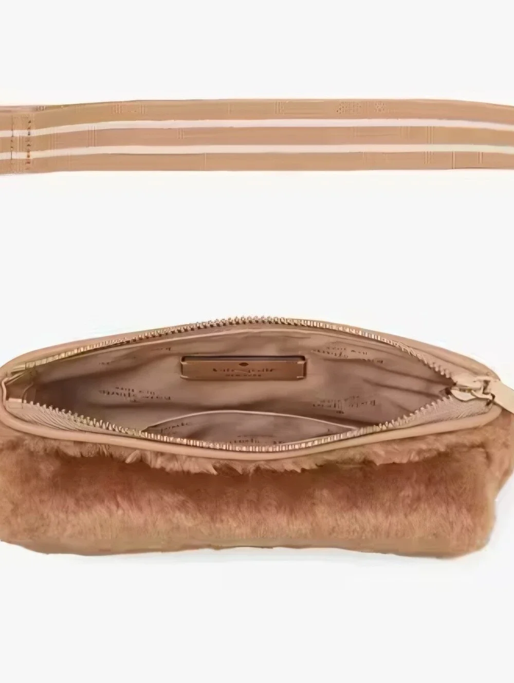 NWT Kate Spade Rosie Faux Fur Belt Bag Light Fawn